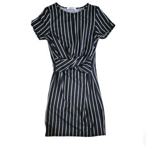 womens casual dresses black and white stripped dress